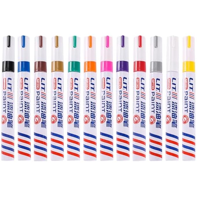 LIT MULTIFUNCTIONAL OIL BASED AUTOMOTIVE PAINT PEN FOR TIRE WHEEL REPAIR QUICK DRYING PERMANENT TOUCH RIMS - Image 4